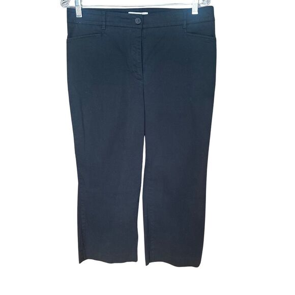 Talbots  Black Cotton Cropped / Capri Pants Size 10 - Picture 1 of 10
